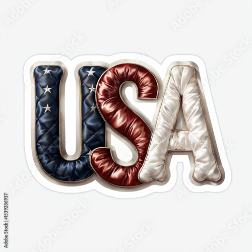 USA: Inflated design in patriotic colors. A national symbol of American pride.