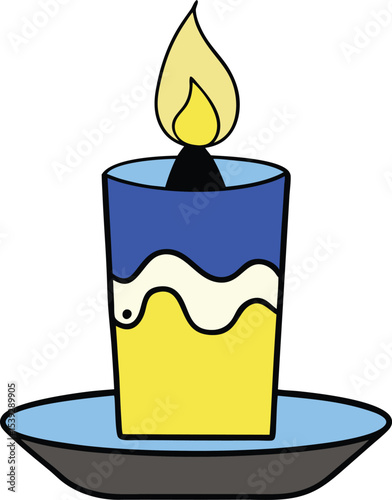 Illuminating Moments A Colorful Candle Illustration