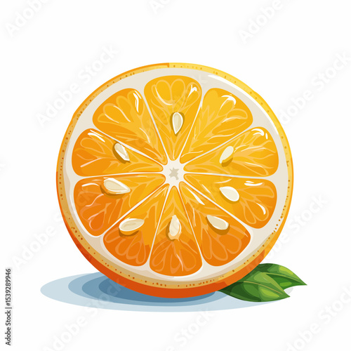 Bright, juicy orange slices are fresh and healthy against a white background, perfect for a sweet, vitamin-rich diet