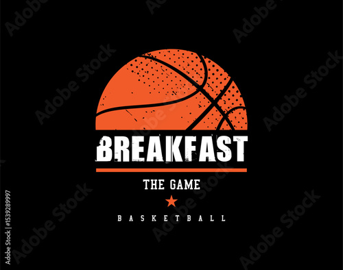 never give up for basketball typography t-shirt and apparel design.	