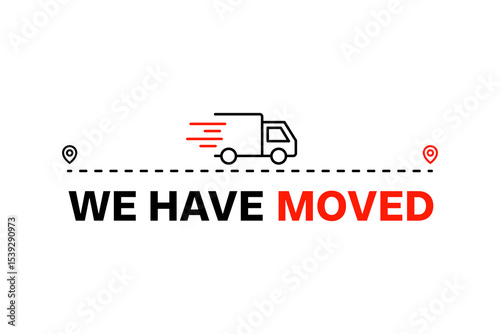 We have moved vector icon