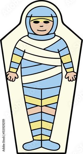 Mummy Costume A Fun and Spooky Halloween Illustration