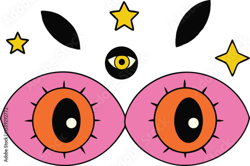 Mystical Eyes A Whimsical Illustration of Spiritual Vision and Intuition