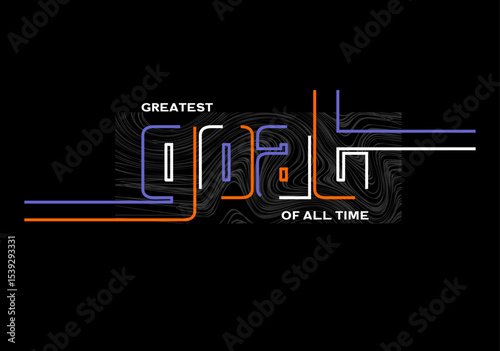 GOAT, Greatest of all time,typography t shirt print
