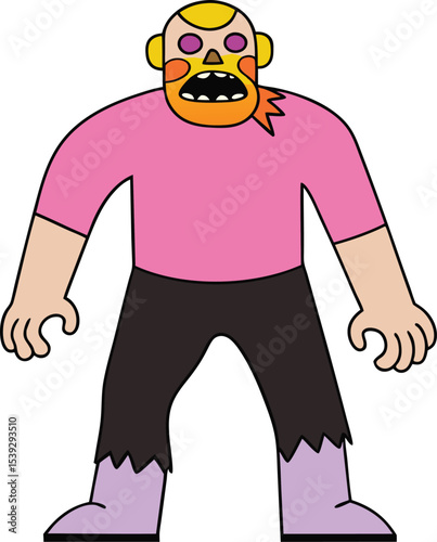 Fearsome Monster Illustration A Grotesque Character Design