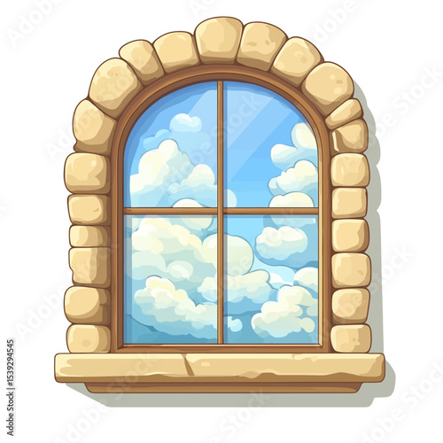 window in the sky with clouds