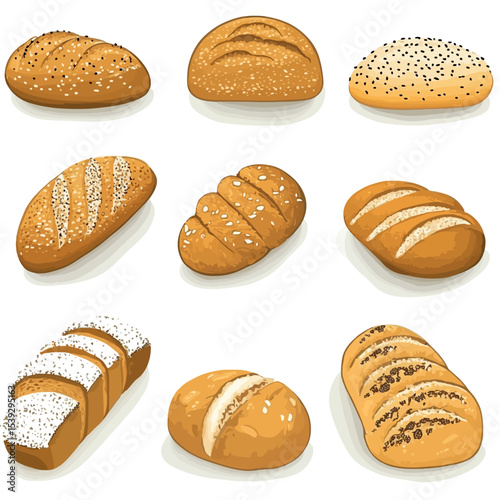 set of bread
