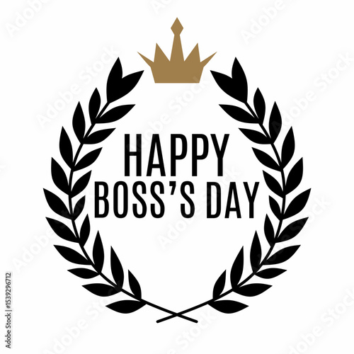 National Boss Day. Suitable for banners, greeting cards, posters, templates. Vector illustration