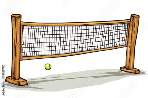 Tennis net on white 