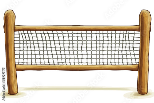 Tennis net isolated on white 
