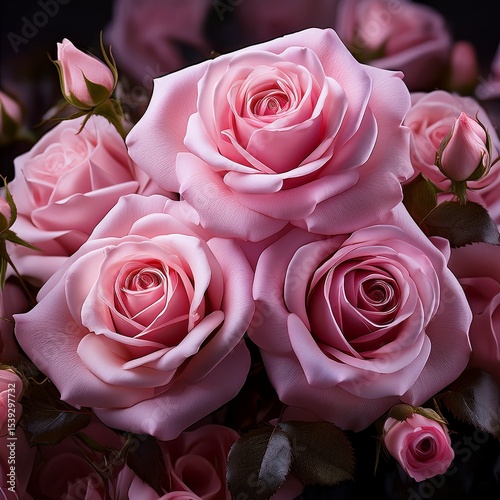 bouquet of pink roses