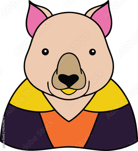 Adorable Wombat Illustration Cute Cartoon Animal Design