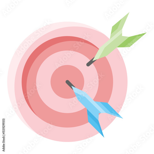 Dartboard flat icon