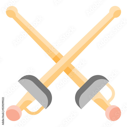 Fencing Sport flat icon