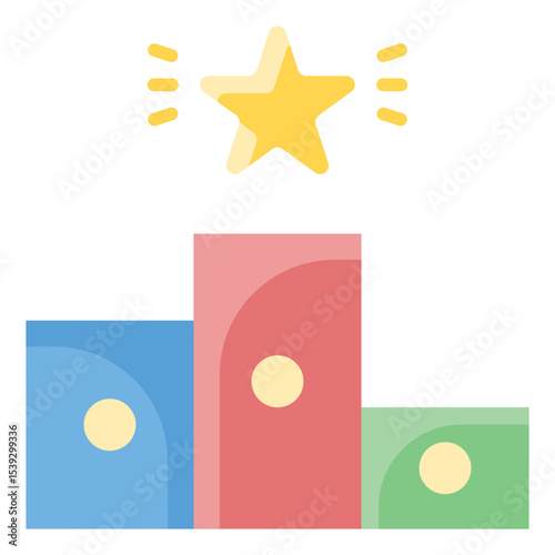 Podium flat icon