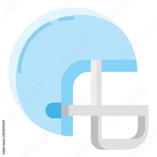 Rugby helmet flat icon