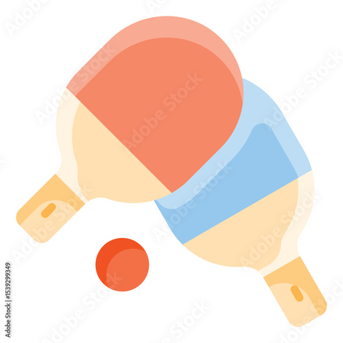 Table tennis flat icon