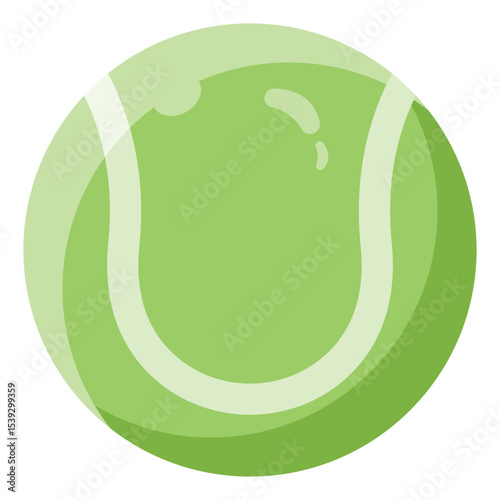 Tennis ball flat icon