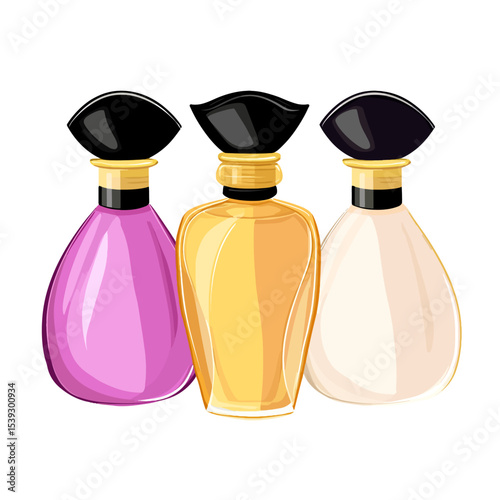 bottle of perfume isolated 