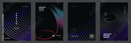 Abstract Poster Designs Template Styles with Dynamic Lines