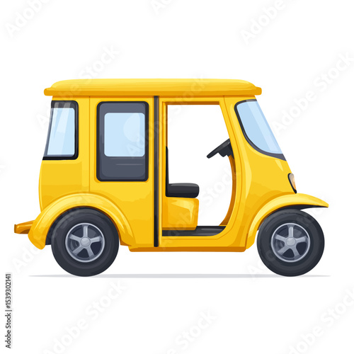 Tuktuk transport isolated 