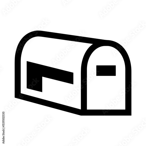 Closed Mailbox with Lowered Flag