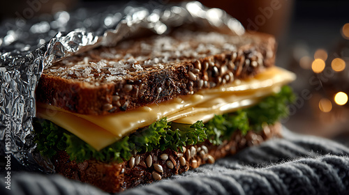 Sandwich Keju dan Sayuran dalam Bungkus Aluminium Foil