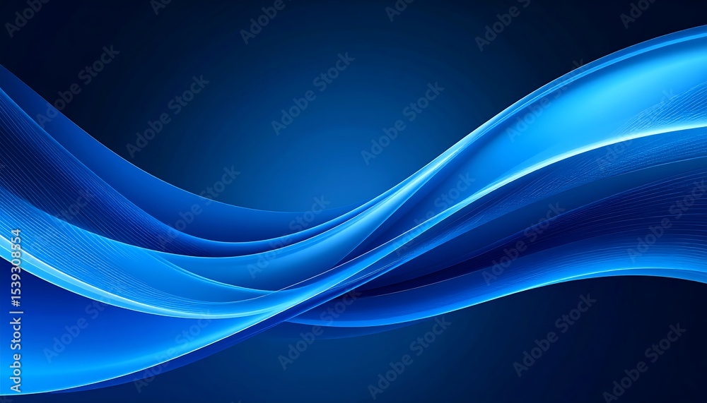 Fototapeta premium Abstract Blue Wave Background.