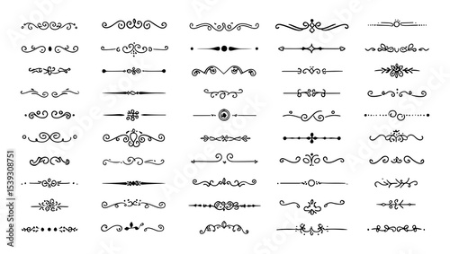 Wallpaper Mural Ornate Dividers Set: Elegant Decorative Design Elements Torontodigital.ca