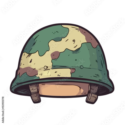 Illustration of a military helmet 