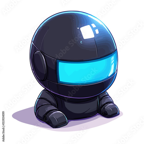 Robot helmet isolated 