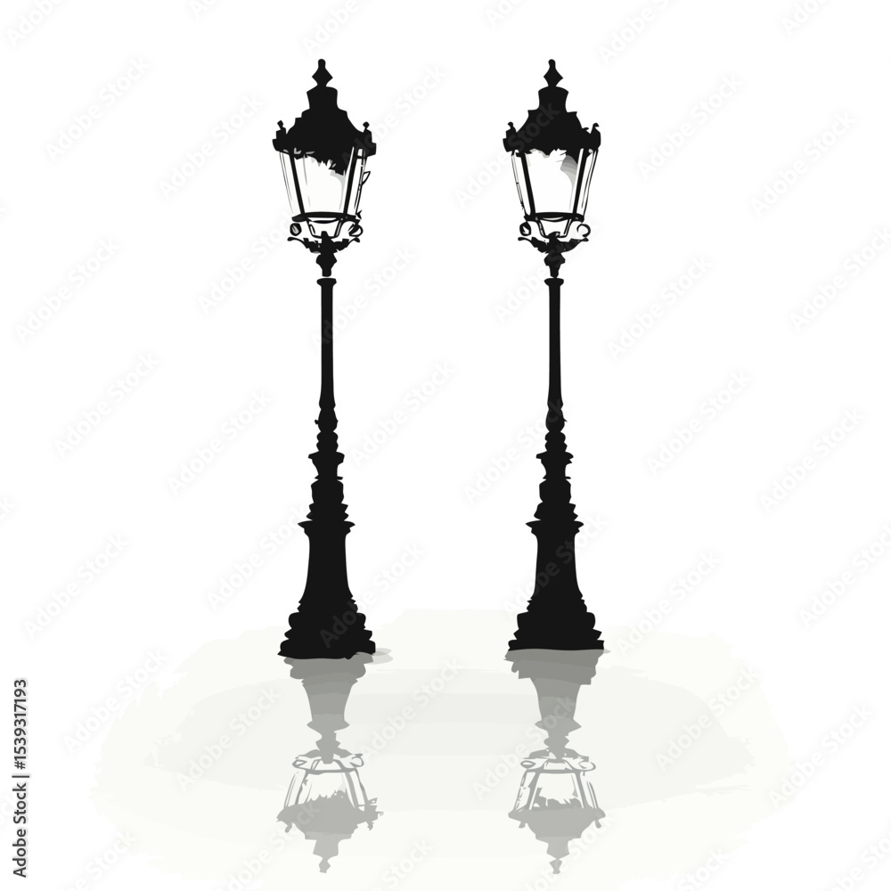 street lamp isolated on white street lamp isolated on white
