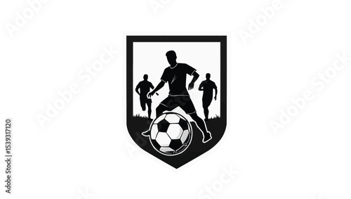 vector illustration of men playing soccer