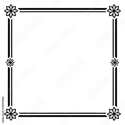Elegant Frame Design: A simple yet beautiful frame adorned with floral accents, perfect for adding a touch of sophistication.