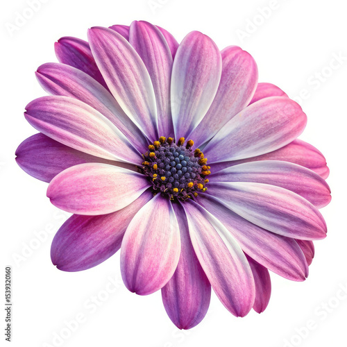 pink daisy isolated on white