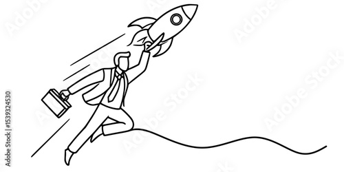 Ambition Ignited, Illustration of business ambition in high gear.