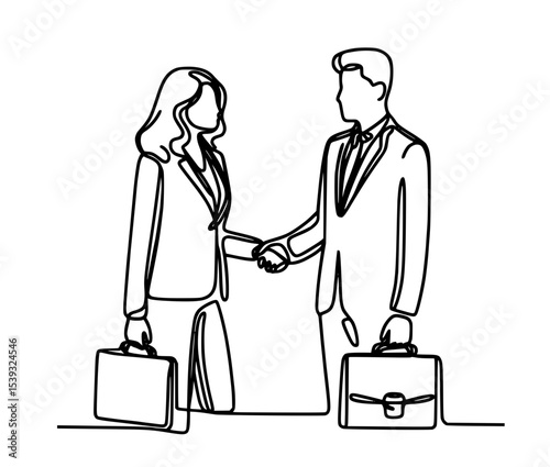 businessman and businesswoman
