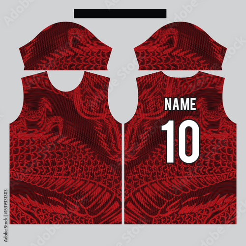 red dragon t-shirt design