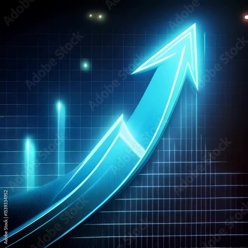 Dynamic Growth Visualization with Arrow and Colorful Graph Lines
