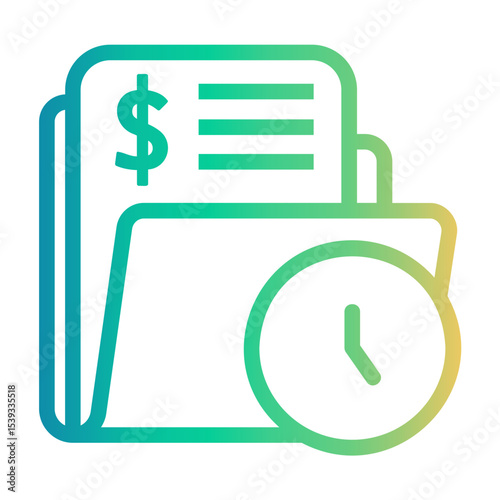 transaction Line Gradient Icon