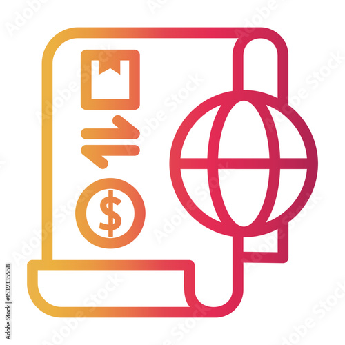 transaction Line Gradient Icon