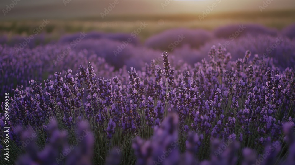 Obraz premium Lavender Field Sunrise