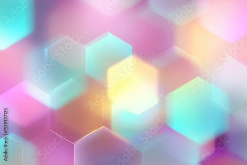 Blurred holographic bokeh lights creating a colorful abstract background
