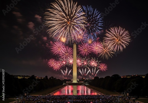 Fireworks Washington Monument Fourth of July Celebration