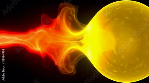 Fiery Orb A Digital Creation of Energy and Power