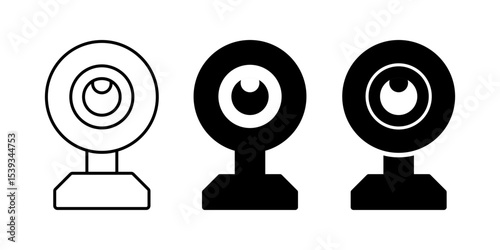 web camera icon set. modern design isolated on white background