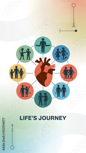 graphic illustration depicting life's journey with metaphorical path