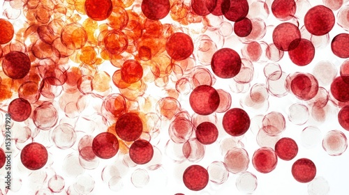 Abstract Red and Orange Bokeh Lights with Soft Focus and Blurred Circles Creating a Dynamic and Vivid Festive Visual Effect for Celebration Backgrounds