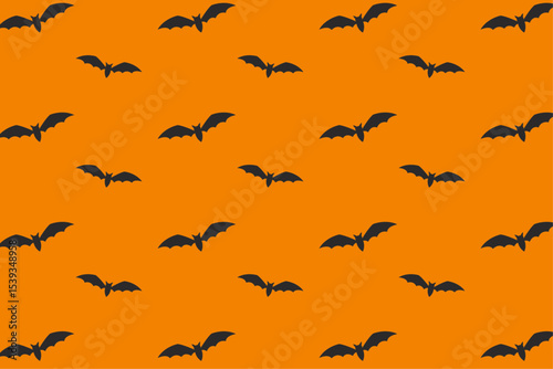 ハロウィンのコウモリ背景イラスト