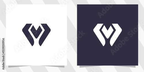 letter m logo design vector